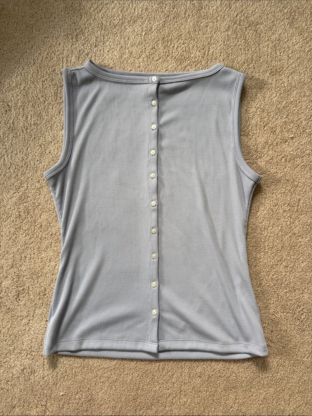 Abercrombie & Fitch Blue Ribbed Tank